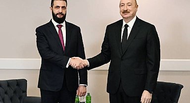 Aliyev, Suriye Arap Cumhuriyeti Cumhurbaşkanı Şara ile görüştü