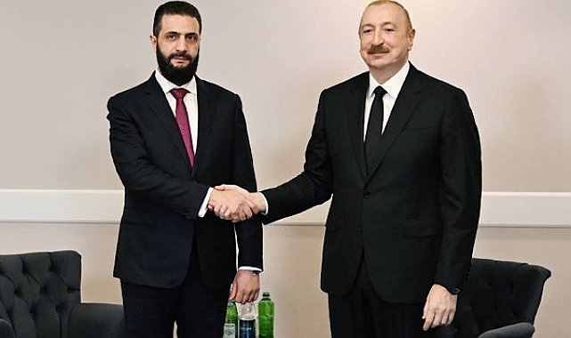 Aliyev, Suriye Arap Cumhuriyeti Cumhurbaşkanı Şara ile görüştü
