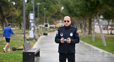 Antalya zabıtası drone ile denetim başlattı