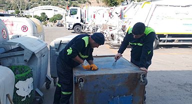 Bodrum’da yeni konteynerların dağıtım çalışması yürütülüyor