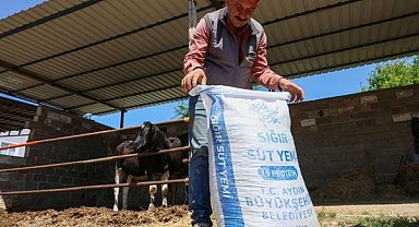 Çerçioğlu’ndan Germencik’te küçük üreticilere yem desteği