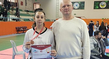 Ceren Çiftçi, Taekwondo Grup Müsabakaları'nda üçüncü oldu