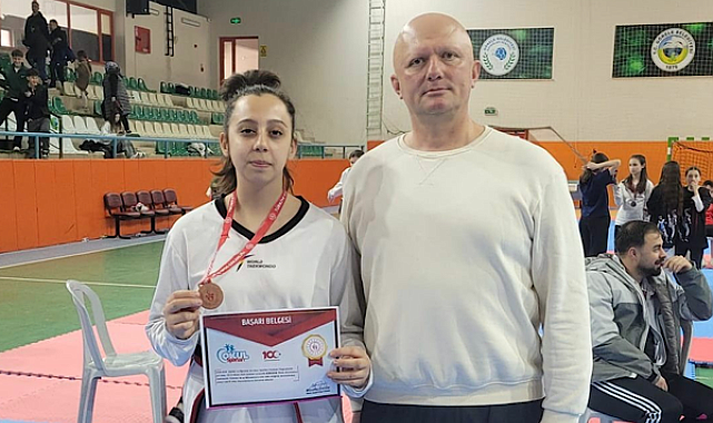 Ceren Çiftçi, Taekwondo Grup Müsabakaları'nda üçüncü oldu