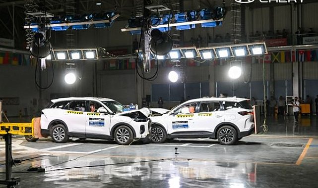 Chery TIGGO9, üç araçlı çarpışma testini başarıyla tamamladı
