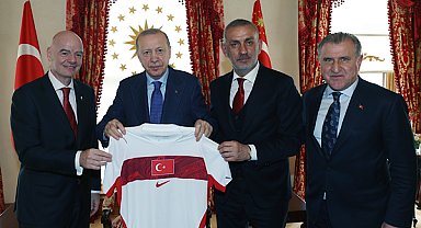 Cumhurbaşkanı Erdoğan, FIFA Başkanı Infantino’yu kabul etti
