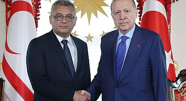 Cumhurbaşkanı Erdoğan, KKTC Cumhurbaşkanı Erhürman ile bir araya geldi