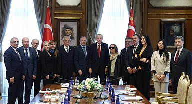 Cumhurbaşkanı Erdoğan, Türk Demokrasi Vakfı heyetini kabul etti