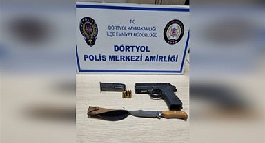 Dörtyol’da üzerinde silah bulunan şüpheli tutuklandı 
