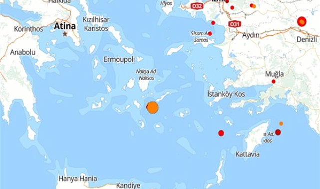 Ege Denizi'nde deprem