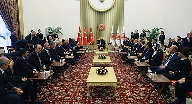 Erdoğan, TBMM'nin açılışının 106'ncı yıl dönümü resepsiyonuna katıldı