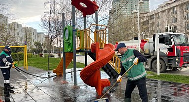 Esenyurt’ta park ve yeşil alanlarda bakım çalışmaları başlatıldı