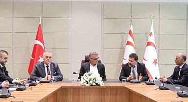 Hatay heyetinden KKTC Cumhurbaşkanı Erhürman’a ziyaret