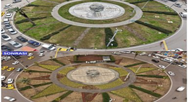 İzmir’de 9 Eylül Meydanı peyzaj çalışmalarıyla yenilendi