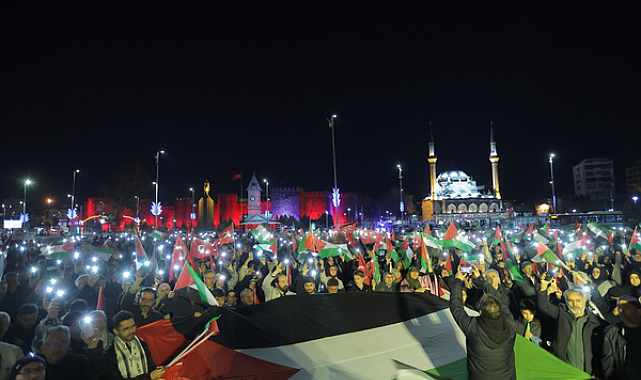 Kayseri’de Filistin’e destek yürüyüşü düzenlendi