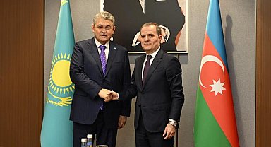 Kazakistan Dışişleri Bakanı Kosherbayev Azeri mevkidaşı Bayramov ile görüştü