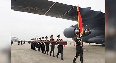 Kore Savaşı’nda hayatını kaybeden 12 askerin naaş kalıntıları Çin’e getirildi