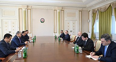 Kosherbayev, Azerbaycan Cumhurbaşkanı Aliyev ile bir araya geldi