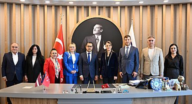 Letonya Büyükelçisi Hasans, Büyükşehir Belediyesi’ni ziyaret etti