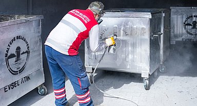 Maltepe’de konteyner bakım ve onarım çalışmaları sürüyor