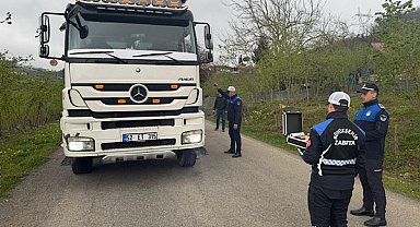 Ordu’da ağır tonajlı araçlara yönelik denetimler yoğunlaştırıldı