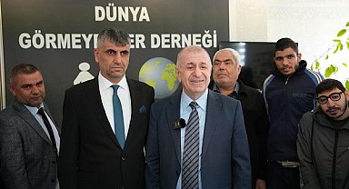 Özdağ, Dünya Görmeyenler Derneği’ni ziyaret etti