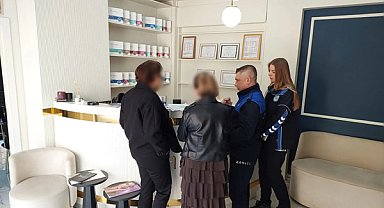 Zabıta güzellik salonlarına denetim gerçekleştirdi