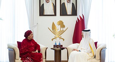 Al Thani, BM Genel Sekreter Yardımcısı Muhammed ile görüştü