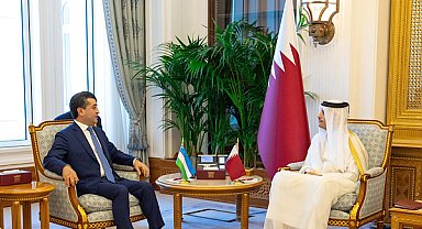 Al Thani, Özbekistan Dışişleri Bakanı Saidov ile bir araya geldi