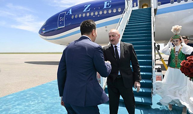 Aliyev, çalışma ziyareti için Kazakistan’a geldi