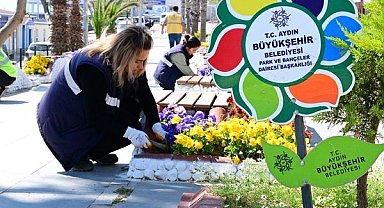 Aydın’da Altınkum yaz sezonuna çiçeklerle hazırlanıyor