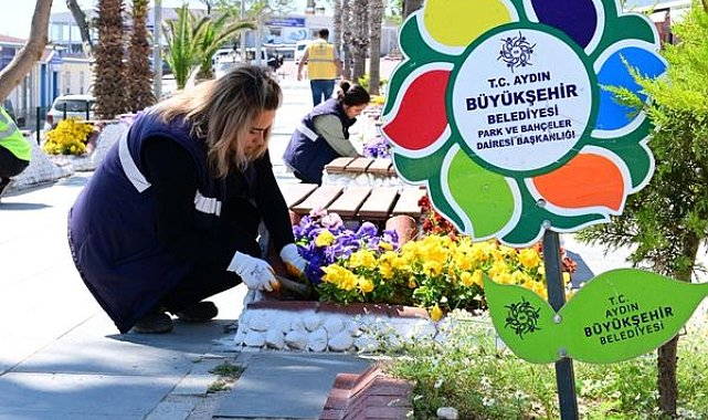 Aydın’da Altınkum yaz sezonuna çiçeklerle hazırlanıyor