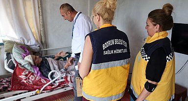Bodrum’da yatağa bağımlı hastalar ziyaret edildi