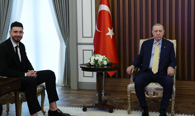 Cumhurbaşkanı Erdoğan, Milli Basketbolcu Alperen Şengün’ü kabul etti