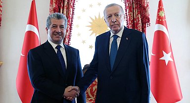 Erdoğan, Irak Kürt Bölgesel Yönetimi Başbakanı Barzani’yi kabul etti