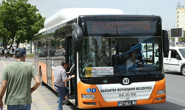 Gaziantep’te bayramda toplu taşıma ücretsiz olacak