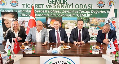 Özdağ, Gemlik Ticaret ve Sanayi Odası’nı ziyaret etti