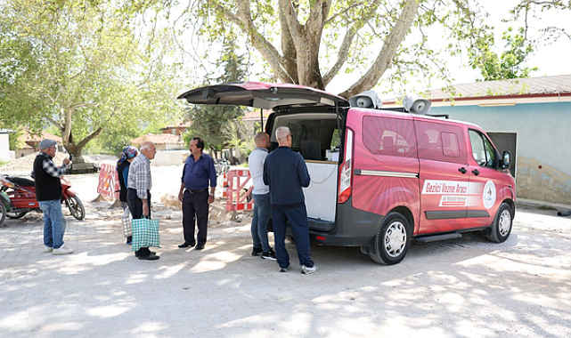 Pamukkale'de gezici vezne hizmeti 31 mahallede sürüyor
