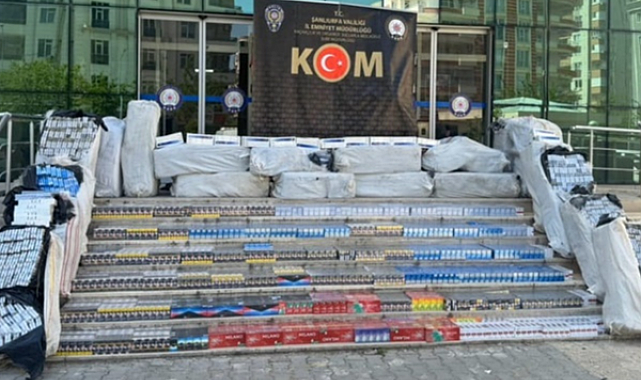 Şanlıurfa’da 3,5 milyon liralık kaçak sigara operasyonu