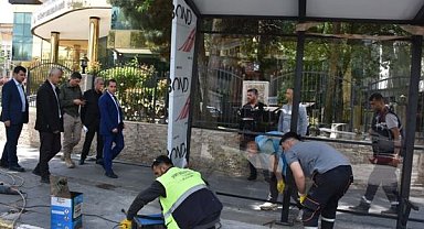 Siirt’te toplu ulaşım durakları yenileniyor