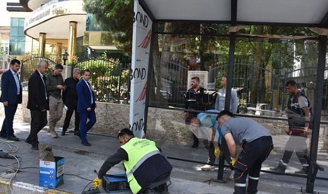 Siirt’te toplu ulaşım durakları yenileniyor