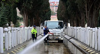 Trabzon’da bayram öncesi temizlik çalışması yürütüldü