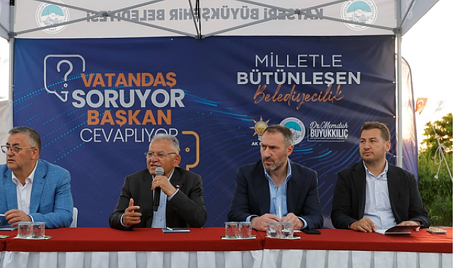 Başkan Büyükkılıç, Millet Bahçesi'nde vatandaşlarla buluştu