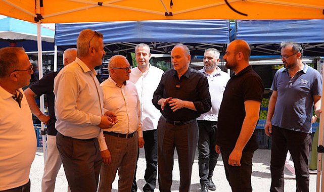 Başkan Özlü, Cumartesi Pazarı’nı ziyaret etti