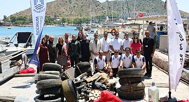 Bodrum Akyarlar'da deniz dibi temizliği yapıldı