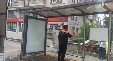 Çorum'da duraklarda temizlik, bakım ve onarım çalışmaları sürüyor