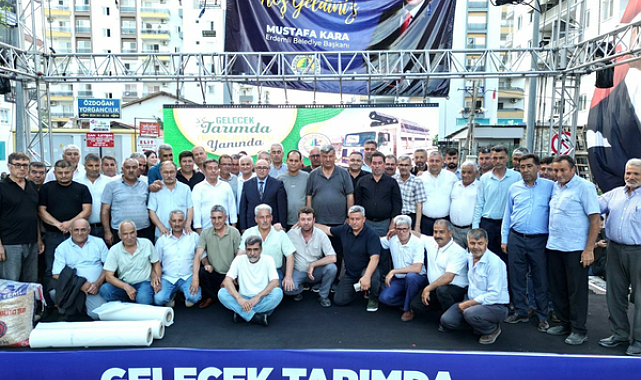 Erdemli'de üreticilere tarımsal destek dağıtıldı