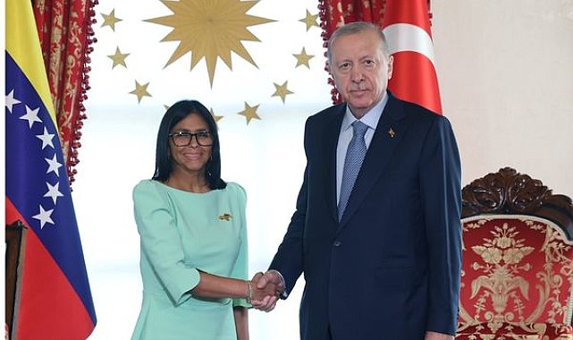 Erdoğan, Venezuela Geçici Devlet Başkanı Rodriguez’i Dolmabahçe’de karşıladı