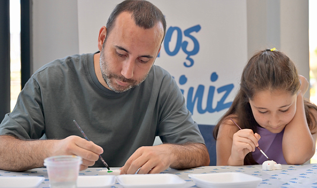 Esenyurt’ta babalar ve çocuklar sanat atölyesinde buluştu
