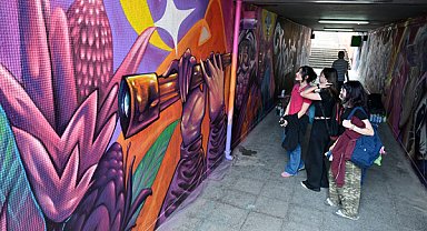 Farabi Alt Geçidi, grafiti çalışmalarıyla renklendirildi