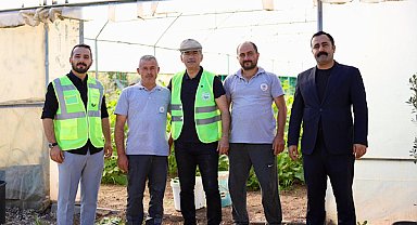 Gemlik Belediyesi'nin seralarında ilk hasat yapıldı